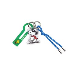 PEANUTS 史努比75周年限定壓克力吊飾便便袋固定夾 (寵物配件), 綠色, 1個