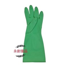 蘆薈食品乳膠洗碗手套, 綠色, 中 (M), 1個