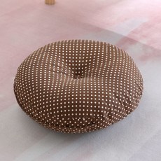 DFMEI 飄窗瑜伽地板大號亞麻蒲團坐墊加厚圓形布藝陽臺榻榻米打坐墊, 棕色波點