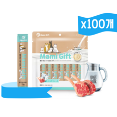 마미기프트 강아지 수분 보충용 간식 면역력 향상 산앙유, 양고기+산양유(10p), 10팩, 스트레스완화/안정/집중력관리