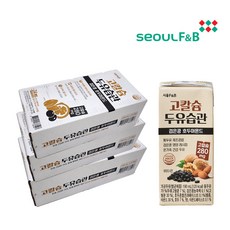 고칼슘 검은콩두유 호두아몬드 3박스 190ml 24개 서울에프엔비 건강두유습관, 4.56L