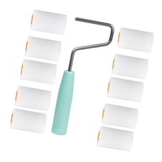 스펀지 롤러 브러시 키트 인체공학적 엄지 받침대 디자인 폼 페인트 롤러 청소 용품 다양한 표면용, 2 inches