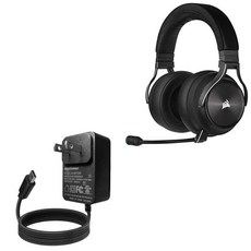 BoxWave Corsair Virtuoso RGB 무선 XT와 호환되는 충전기 - 벽면 다이렉트 (15W) 내장 1.8m(6피트) 케이블로 장치를 빠르게 충전하세요, BoxWave Corsair Virtuoso RGB 무