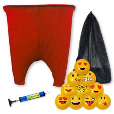 준비끝 할머니 바지 공 받기 게임, 1세트, 빨강