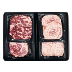 이베리코 돼지고기 선물세트 800g 눈꽃살 목살 황제살, 1개