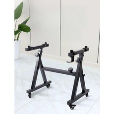 SET2 키보드 거치대 무선마우스 무소음 휴대폰 멀티 블랙 내장캐스터포함, 1개, 블랙 캐스터미포함 +벤치