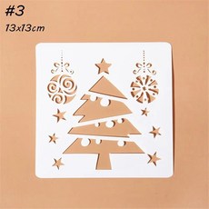 벽화용 공예 크리스마스 레이어링 스텐실 스크랩북 스탬프 앨범 장식 엠보싱 종이 카드 템플릿, 10. 3, 1개