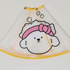 망토 강아지 턱받이 세수 애완동물 방수 세안 눈물자국 옐로우 S 목둘레 20-26cm 길이 28cm, 그린