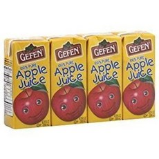 게펜 100% 사과 주스 농축액 199ml. 6팩. Gefen 100% Apple Juice From Concentrate 6.75 Oz. Pack Of 6.6, 199ml