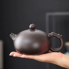 紫砂西施壺鳳鳴壺大容量500ml泡茶壺紫砂壺功夫茶具新款家用清倉, 1個, 紫砂-素麵-500ml西施壺（單壺）