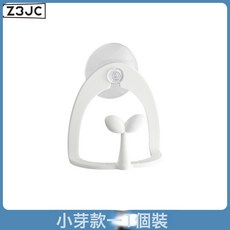 Z3JC 置物架水槽百潔布廚房洗碗抹布瀝水掛鉤鋼絲球收納架, 1個, 水槽吸盤海綿架/小芽(1個裝):如圖