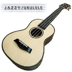 JAZZY 23吋雲杉木單板烏克麗麗 玫瑰木背側板 牛骨弦枕 雕刻琴頭 完整配件組, 1個