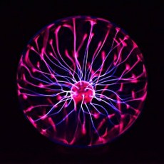 정전기볼 과학실험 인테리어 마법구슬 장식 모던해빗 플라즈마볼, 10인치 적색등 음성 제어