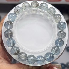 海藍寶圓珠手鍊 爆閃光澤 10.8mm, 10.8