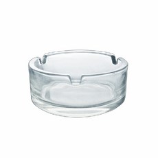 VMC 圓型玻璃煙灰缸 10cm 寬 4.2cm 高, 1個, 透明