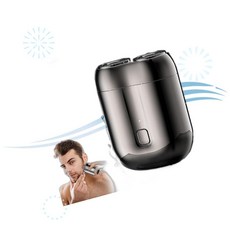 Generic 제네릭 차량용 면도기 미니 업그레이드 포켓 면도기 듀얼 헤드 USB 충전식 방수 그레이 M0