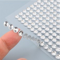 킹콩랜드 PVC 크리스탈 비즈스티커 큐빅비즈스티커, 금색