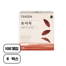 티젠 보이차 티백, 700mg, 100개입, 8개