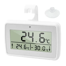 LCD 디스플레이 알람이있는 냉장고 온도계 가정용 및 Mete 방수 서스펜션