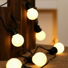 LED 알전구 10구 3m 검정선 조명 장식 인테리어 무드등 파티 조명, 1개