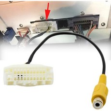 백업 카메라 공장 라디오 RCA 어댑터 선택된 지프 크라이슬러 닷지 OEM 헤드 유닛용 후방 20핀 비디오 입력 와이어 하니스 RB2 RBZ REN REW 마이기그 내비게이션용, 백업 카메라 공장 라디오 RCA 어댑터 선택된 지프 크