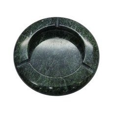 圓形綠色石頭菸灰缸，室內外適用，易清洗耐用, 綠色, 1個
