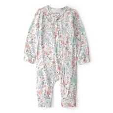 Carter's 유니 베이비 Purelysoft 슬립 앤 플레이 파자마 부활절 토끼 6개월 182333, 정원 프린트