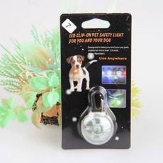 애완견 분실 방지 LED 목걸이, P. 종이 카드 포장 무지개색 조명 1개 배터리