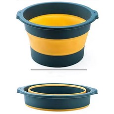 스타일하우스 접이식 휴대용족욕바구니, 1개, 파란