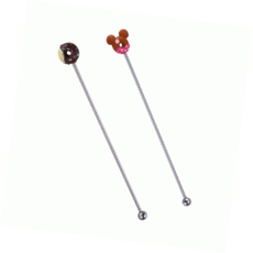 우드머들러 자연친화적 나무 믹서 바믹싱 도구 커핑 필터커피 텀블러 전용 주방 소품, 1개, 2도넛머들러-땡땡블루