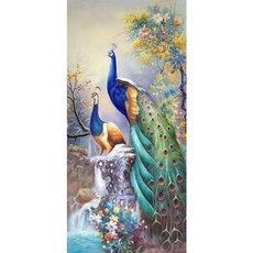 공작새의 전설 풍수 대형 보석십자수 비즈 공예 아트 전체수 diy 키트 70X120CM 1개, DIY 다이아몬드 그림