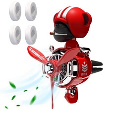 DUHKHAS Pilot 자동차 공기 청정기 귀여운 오리 벤트 클립 청정기 배출구 팬 디퓨저 내부 환풍구 장식 개 189327, 쉐이크 헤드 스타일 - 레드