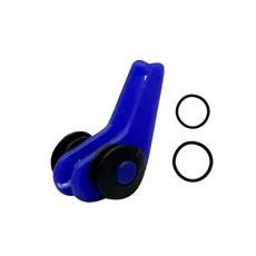 10pcs 휴대용 플라스틱 고무 낚시대 미끼 장치 장비 액세서리 훅 여러 색상 가능, 04 Blue