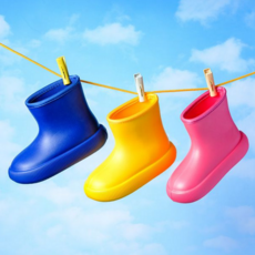 아동 레인 부츠 어린이 짧은 여름 아동 장화 통통 고무 방수