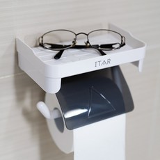 ITAR 無孔浴室衛生紙衣架粘合劑, 1套, 白色的