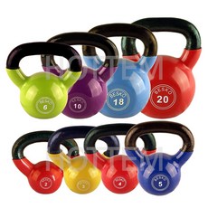 핫템 컬러코팅 케틀벨 스윙 전신 근력운동, 1개, 5kg, 블루