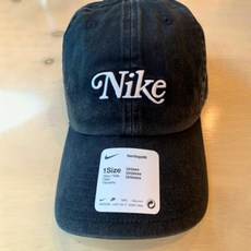 NIKE 刺繡棒球帽, 黑色