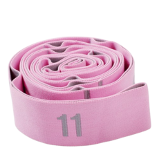 分段數字設計瑜珈伸展帶 舞蹈輔助訓練, 粉色, 1個