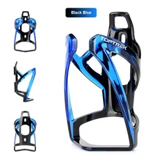 Toptrek 자전거 병 케이지 MTB 도로 홀더 다채로운 경량 사이클링 브래킷 액세서리, 02 Black blue