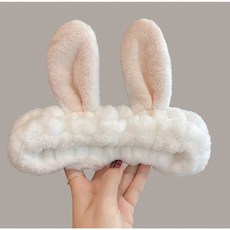 귀여운 동물 캐릭터 세안밴드 클렌징 머리띠 1+1, 2개, 토끼(화이트)