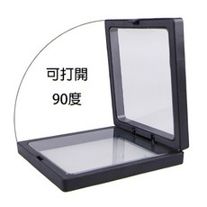 PS樂 懸浮首飾收納盒 9x9cm 透明展示盒, 1個, 顏色隨機9*9不含底座, 顏色隨機