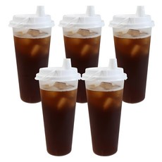 UNIQUE HOUSE HOME DECO 可重複使用塑膠杯, 透明, 700ml, 5個