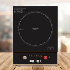 과열방지 1구 하이라이트 전기불판 이동식 휴대용 여행 캠핑 전기레인지 1구핫플레이트 하일라이트 가스없이사용하는버너 샤브샤브불판 전기버너, 1개
