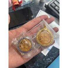 【館長同款】【中模】義大利鑄幣寶石藍鏡面澤度金, 1個, 中模純金色版-（三環）藍龍牙純銀防水殼