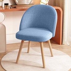 의자 스툴 파우더룸 보조 침실용 메이크업 카페 스타일, 연파랑 면혼방