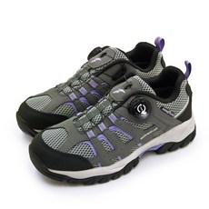 GOODYEAR 固特異專業多功能旋轉扣郊山防水戶外越野鞋 玩轉戶外系列 灰黑紫 女款