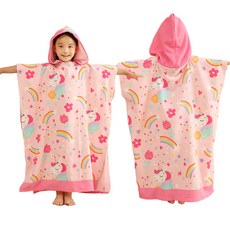 兒童浴巾浴袍 帶帽可穿套頭吸水速乾泳巾