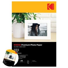 [엠유종합상사] 사진출력 롤지 포토지 포토용지 고광택 사진용지 A4 200g 100매 9891 119 잉크젯 프린터 전용