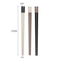 행운 일식 일본 항균 고급 PET젓가락 혼합색상 3개입, 1세트, 1번