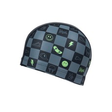 매장정품 renoma RENOMASWIM 아동 체커보드 아이콘 PU 수모 블랙 RO-RC2F755-BK 5017356830 988356, BK(블랙), F